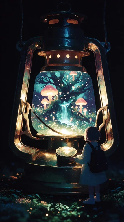 Enormousantiquelanternindarkness, Entiremagicalforestinsidel...