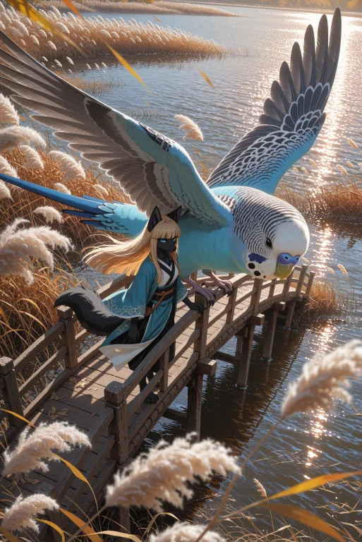 On An Old Wooden Bridge Over An Expansive Wetland Lake, Lisa...