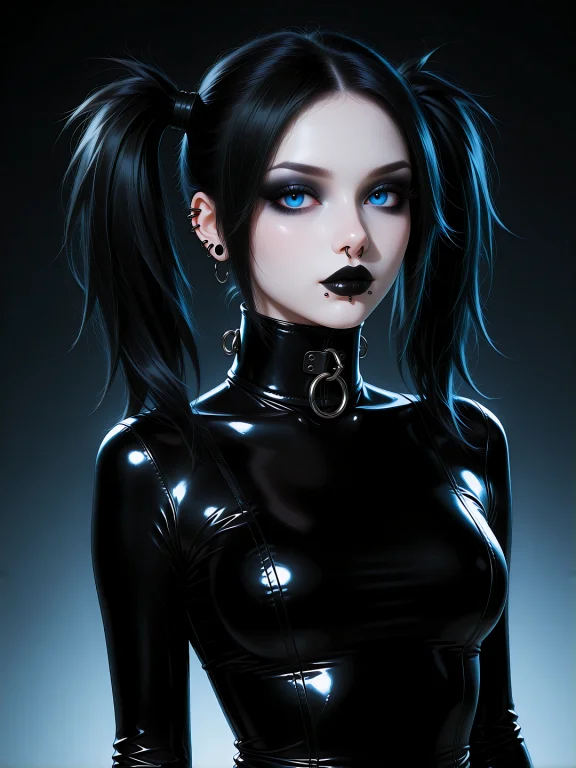 Realistic, 1girl, Hair In Two Ponytails, Black Hair, Beautif...