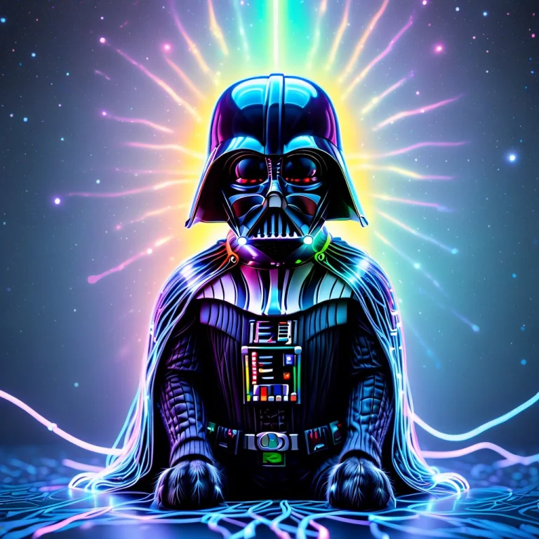 Biolumens Universe, Darth Vader Standing Proudly While A Cut...