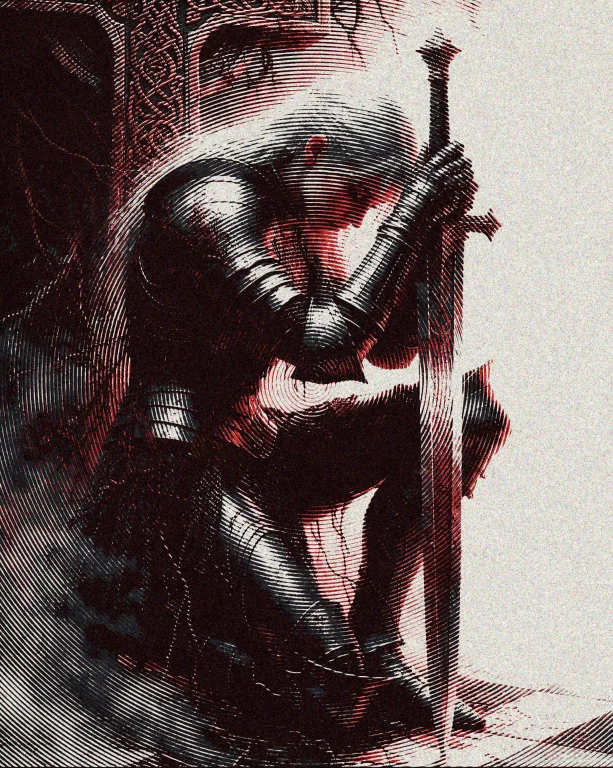 Arsmjstyle Etherial Gothic A Woman With Long Pale Hair Kneel...