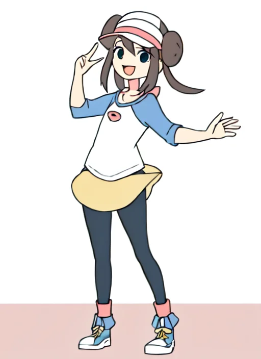 Loracartoony1 Flat Color, Lorarosa Pkmn1 1girl, Hat, Shirt,...