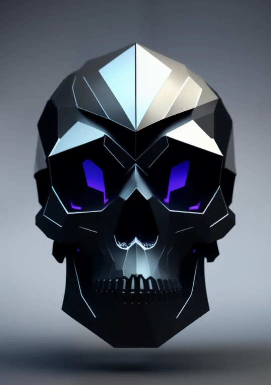 Cyber Skull, 3d