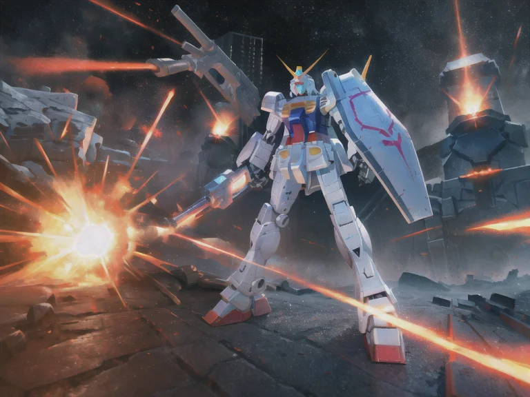 Loragundamrx780.8 A Giant Gundam Rx78 1.2 Robot Wiht A Gun I...