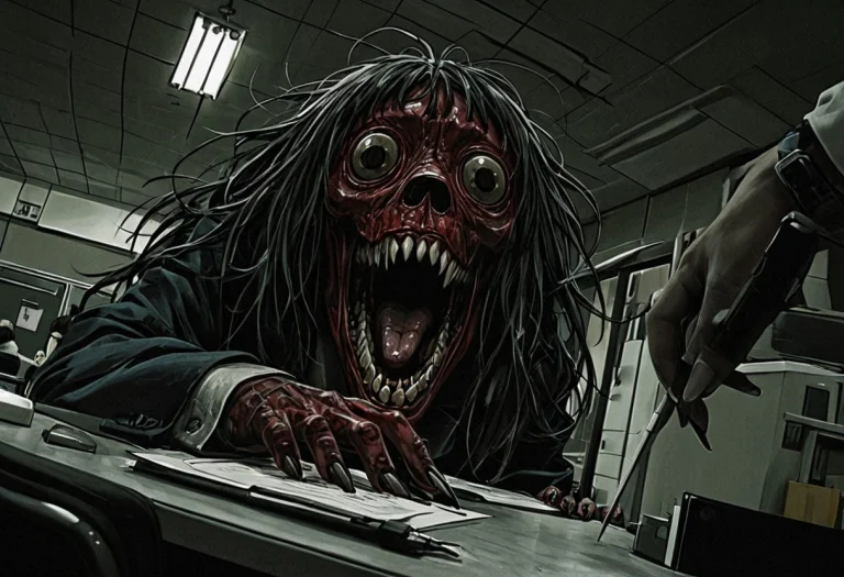 Horror Anime Vaguely Dog Shaped Nightmare Made Of Human Hand...