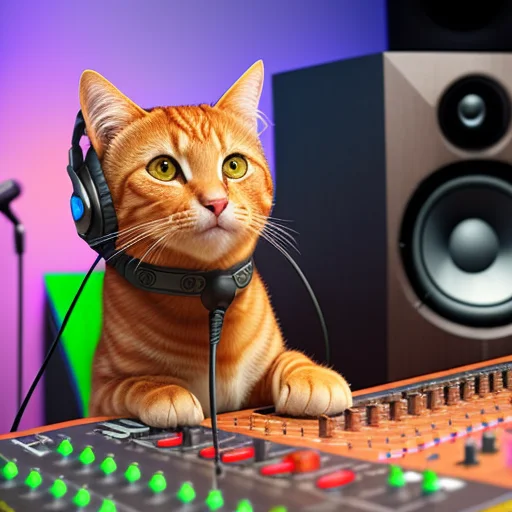 Epic Realistic Photo, 4k, Puss In Boots In A Modern Recordin...