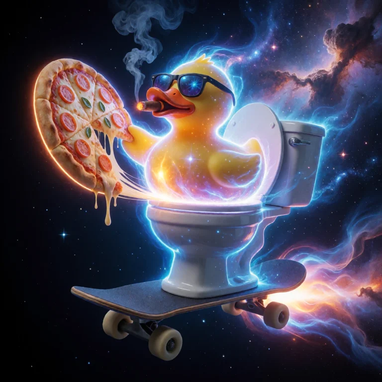 Absurd Cosmic Comedy Scene, A Bright Yellow Wxcf