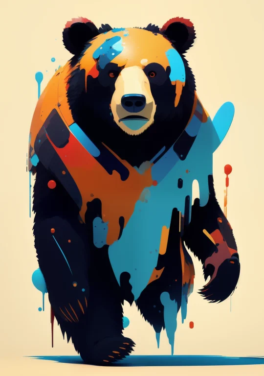Bear 3d Render Pixar Stylemodel Made Of Hiroaki Takahashi Ar...