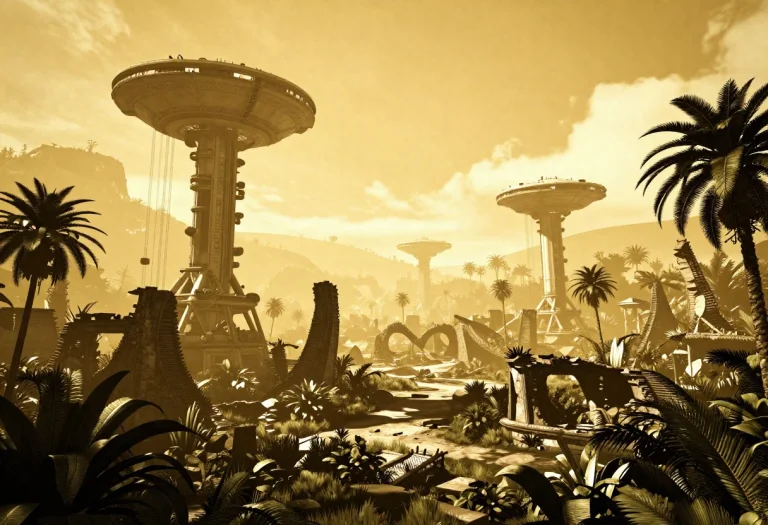 A Jungle Reclaiming The Ruins Of A Space Colony, Unreal Engi...