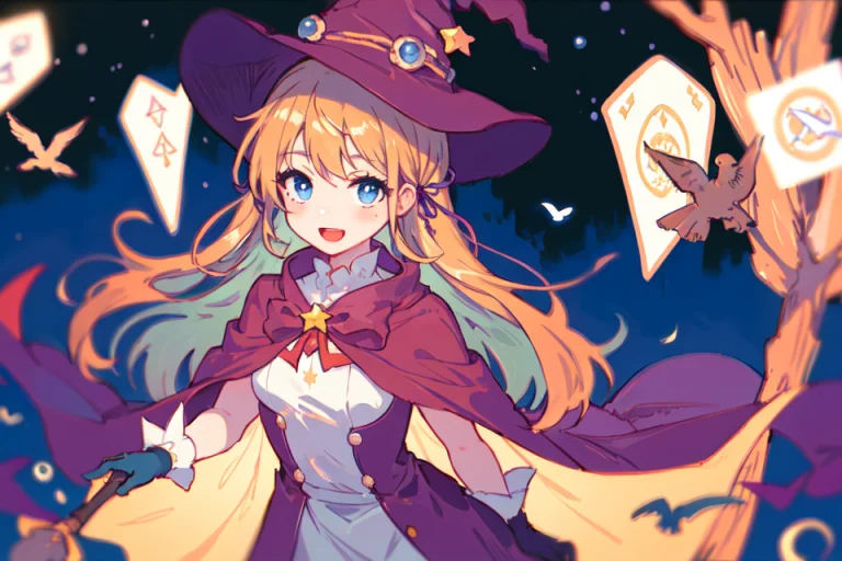 Masterpiece1.2, Best Quality, 1girl, Solo, Witch Hat, Blonde...