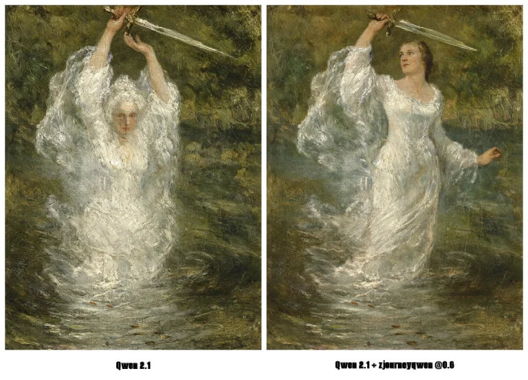Impressionist Painting The Lady Of The Lake, Emerging From T...