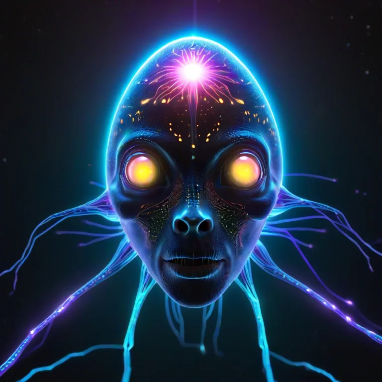 An Alien Is Attacking A Spaceship Anating From The Subject I...