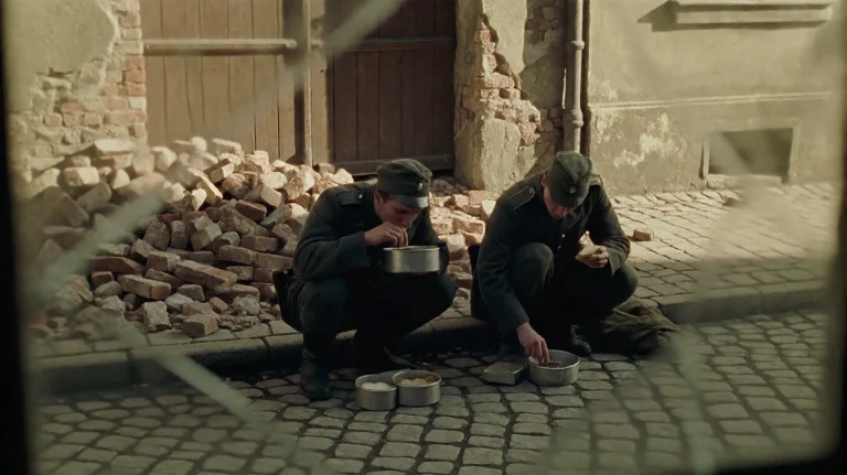 Pnst2002, Two Soldiers In Dark Uniforms Are Crouched On A Co...