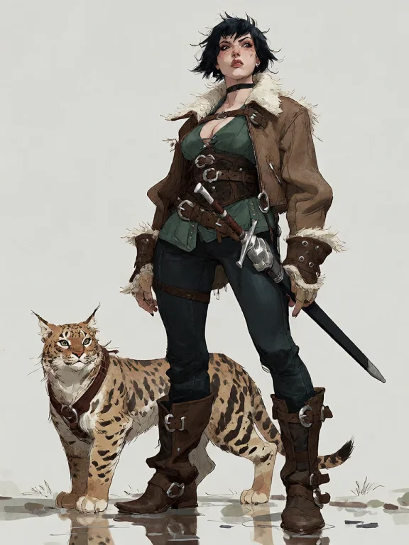 Bradhamel Art Style. A Fierce, Dark-haired Female Warrior Wi...