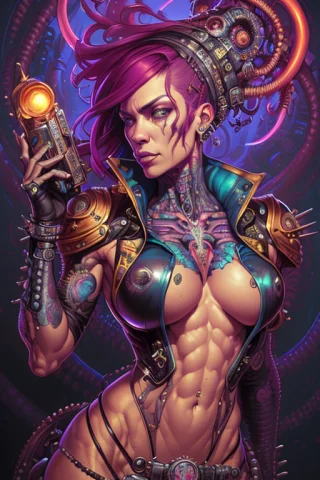 Amazing Anatomy, Fantastic Mannerpunk Perfect Art, 64k Ultra... — Stable Diffusion AI Prompt: Amazing anatomy, (fantastic Mannerpunk perfect art, 64k ultra hd:1.1), (art by a...
