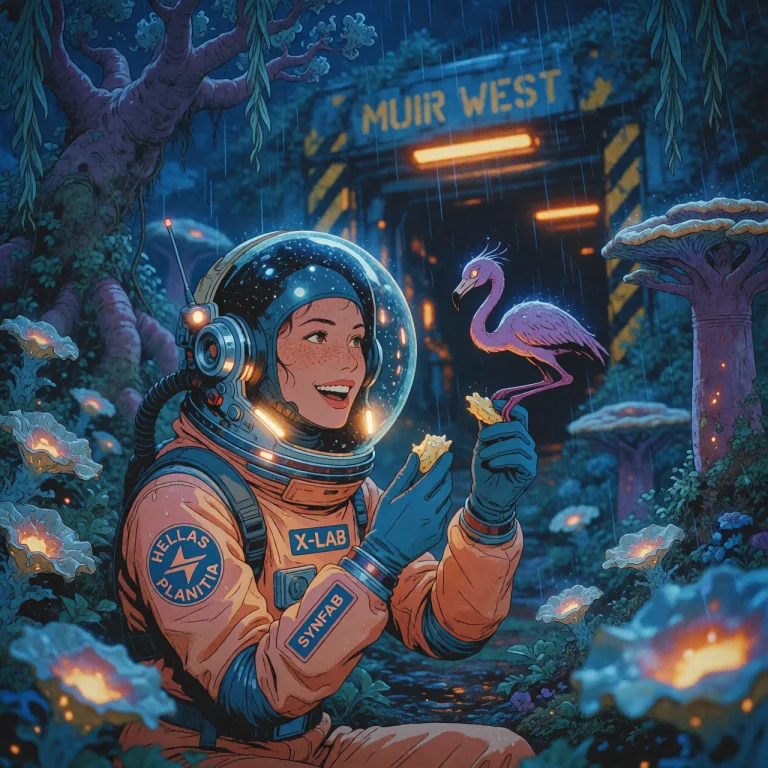 Realistic, Detailed 1970s Manga Art. Predominantly Blue Colo...