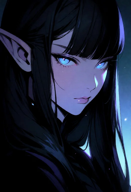 Darksynthstyle, The Image Depicts A Mysterious Anime-style E...