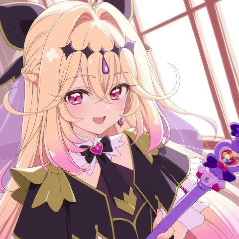 Moria-luluka-meitanteiprecure, Curearcanashadow, 1girl, Blon... — Stable Diffusion AI Prompt: moria-luluka-meitanteiprecure, curearcanashadow, 1girl, blonde hair, solo, long...