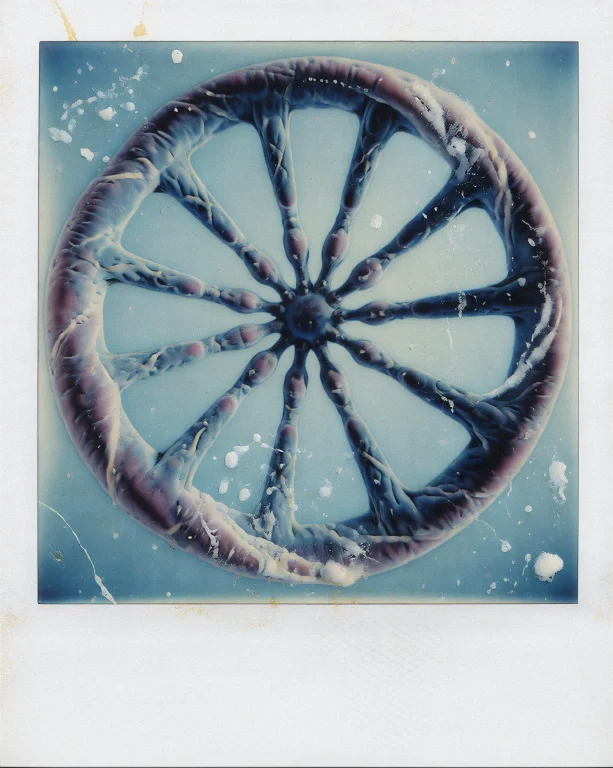 A Dna Double Helix Rendered As A Decades-old Polaroid Instan...