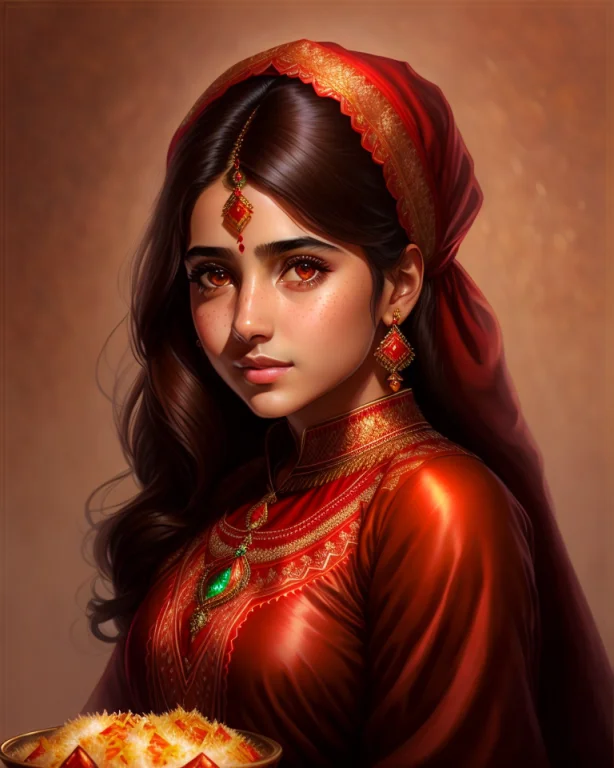 Portrait ,brunette, Brown Eyes, Pakistani Girl , In A Pakist...