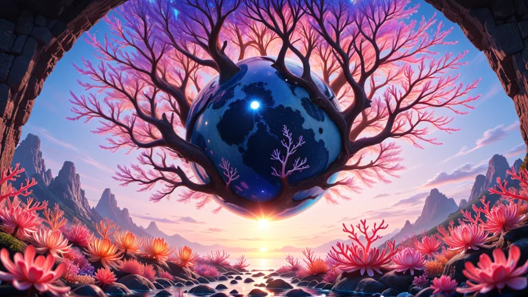 Embedxleasylazyembedslazypos, Dream Like Landscape With Pink...