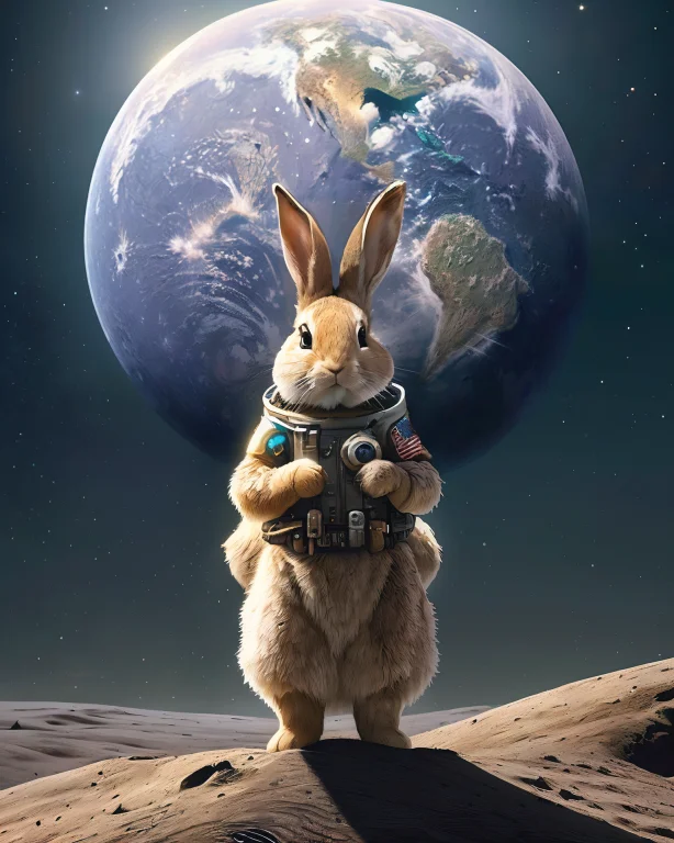 Masterpiece, Best Quality,, Realistic,rabbit, On The Moon, E...