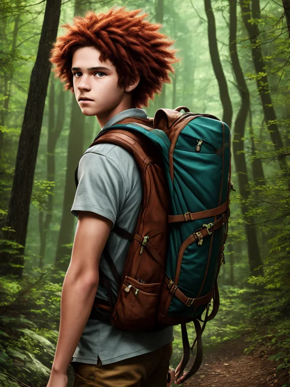 A Teenage Phoenix Shapeshifter Coming Out Of The Woods., 8k...