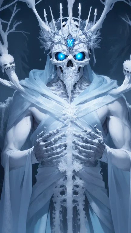 A Skeletonized Man With Bits Of Flesh Hanging Off His Bones,...