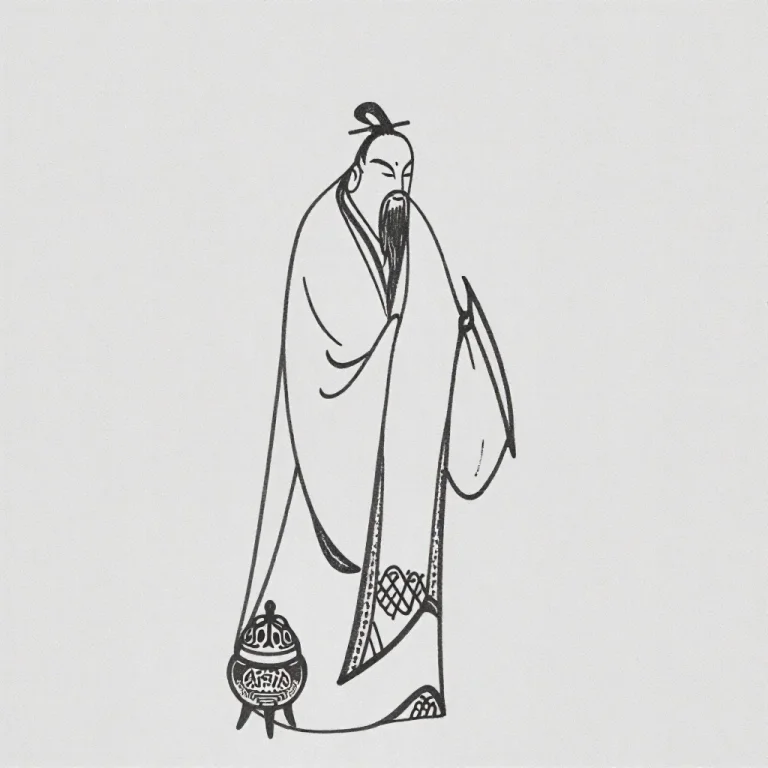 In Zxygrayinkstyle, A Tall Bearded Scholar Stands Beside An...