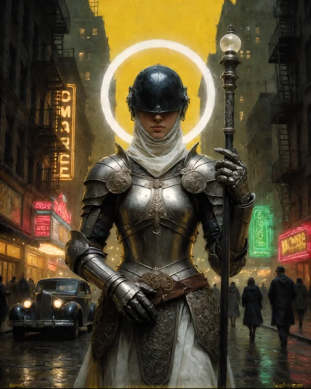 Yfg-thorn Style A Solitary Figure Stands Centered On A Rain-...