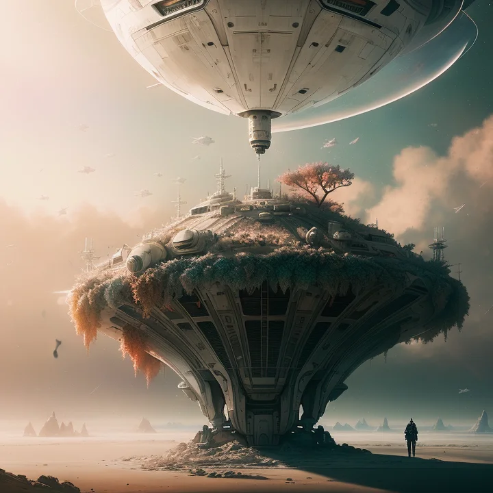 1boxspace Ship10,white, 4k, High Resolution, Realistic Conce...