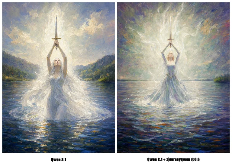 The Lady Of The Lake, Emerging From The Middle Of The Water...
