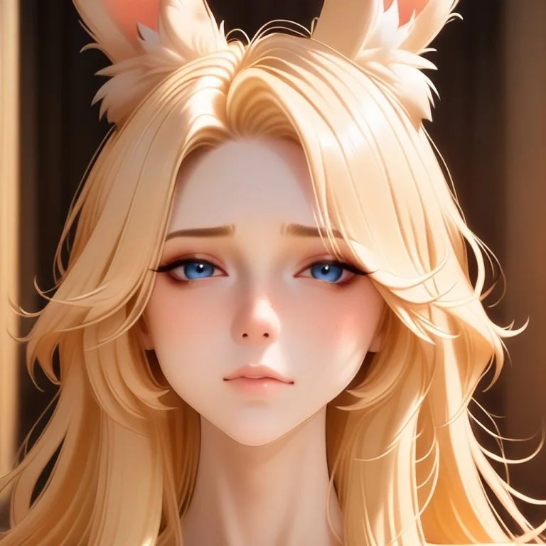Animal Ears, Ai-generated, Blonde Hair, 1girl, Rabbit Ears,...