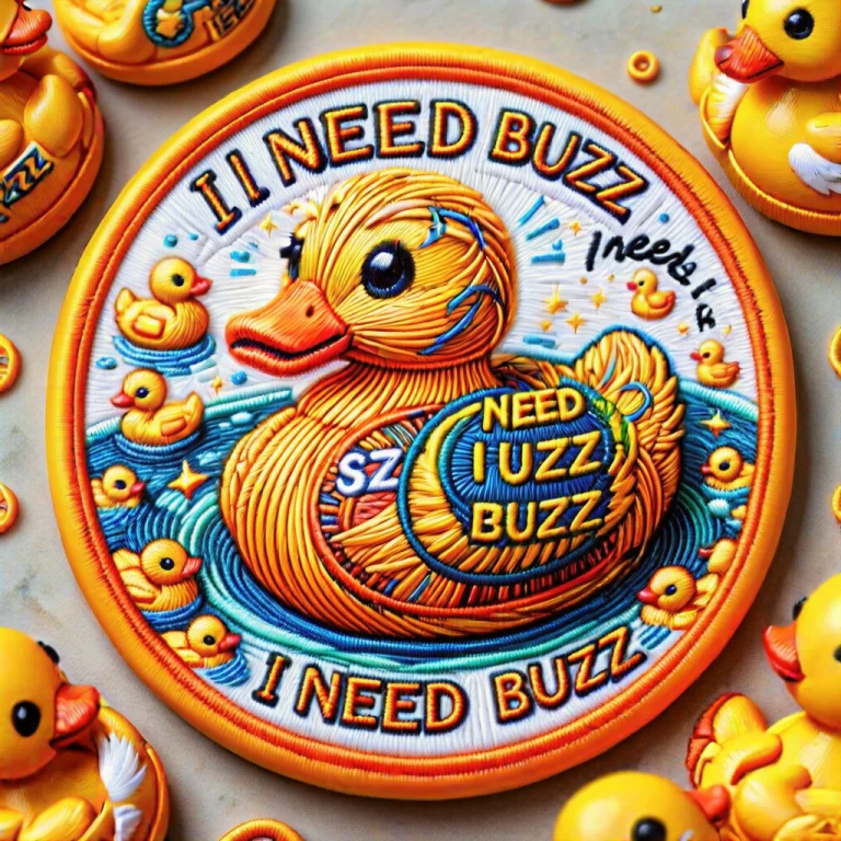 Embroidery Patch, Rubber Duck Made Of Threads, Body Made Of...