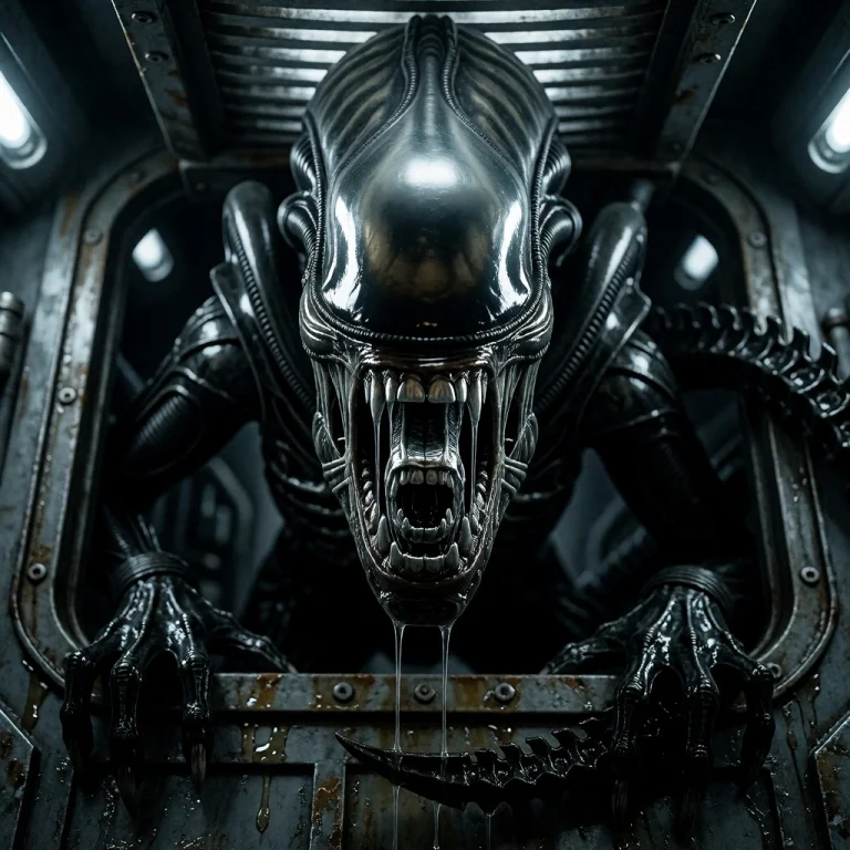 Catusmorph, Xenomorph, Alien, A Very Tight, High-detail Clos...