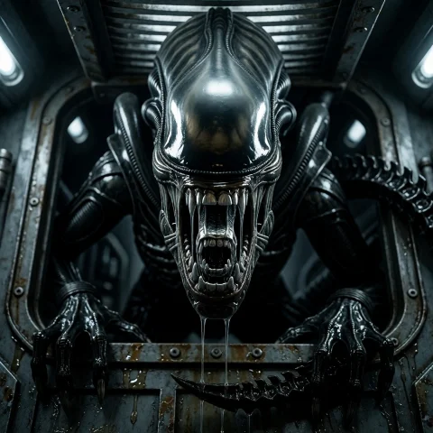 Catusmorph, Xenomorph, Alien, A Very Tight, High-detail Clos... — Stable Diffusion AI Prompt: catusmorph, xenomorph, alien, a very tight, high-detail close-up of a xenomorph...
