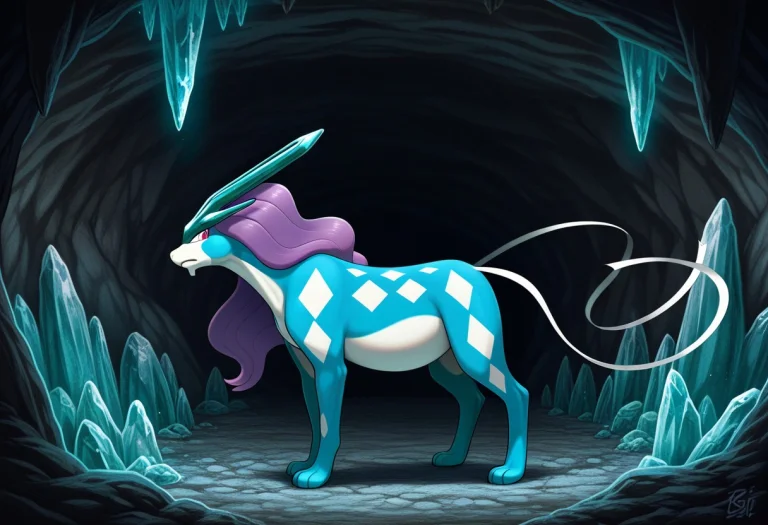 1character, Solo, Quadrupedal, Suicune Pokemon, Greyhound An...