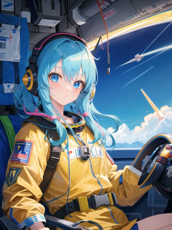 Best Quality, Highly Detailed, Anime, 1girl, Astronaut, Pilo...