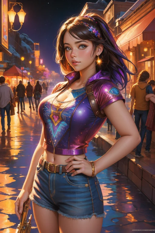 1girl, Lorauv1 Ultraviolet, Art By Thomas Kinkade, Artgerm A...