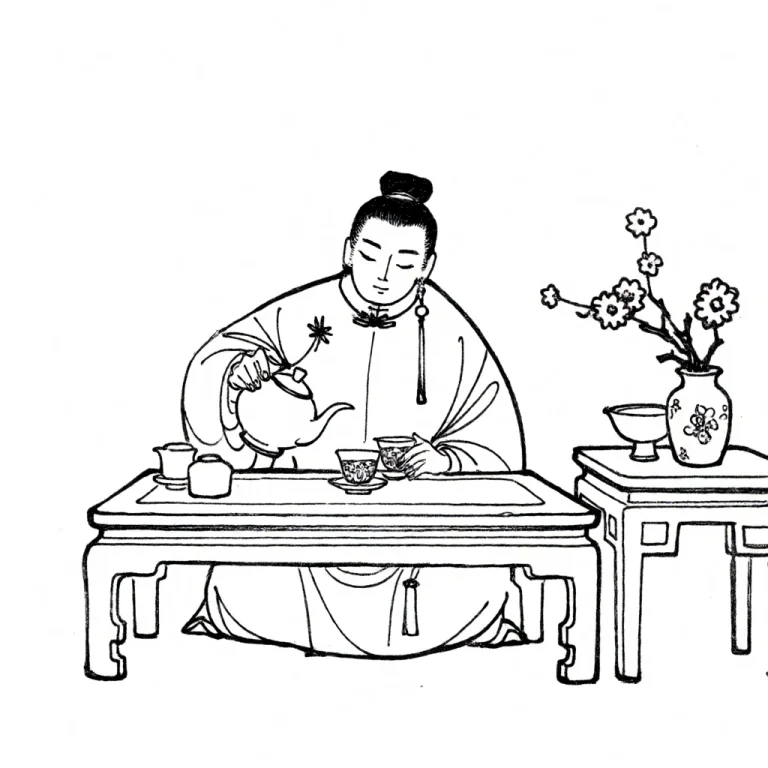 Zxybaimiaostyle, A Tea Master Pouring Tea At A Low Wooden Ta...