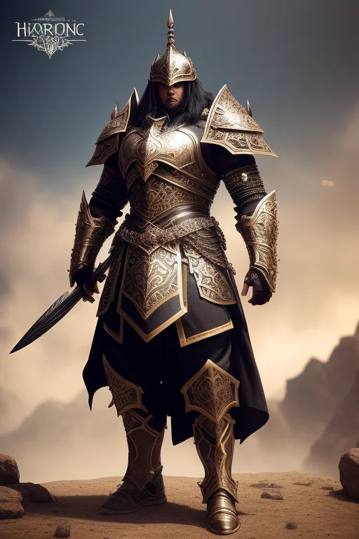 Orc Warrior Wearing Heavy Iron Armor,insanely Detailed And I...