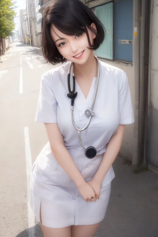 Masterpiece, Best Quality, 1girl, Urban Street, Sun Shine, B...