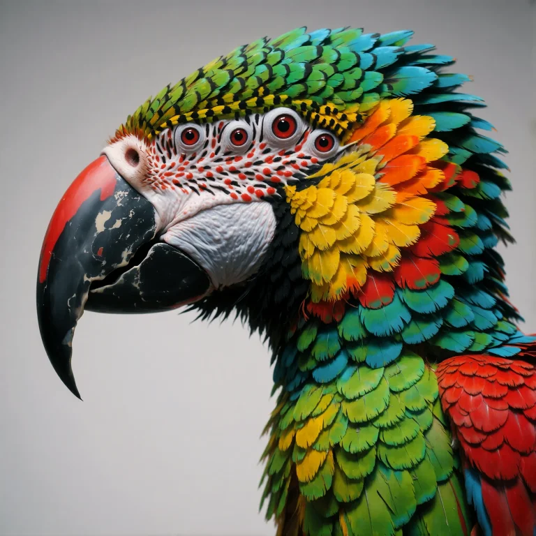 Create A Photorealistic Wildlife Photograph Of A Colourful M...