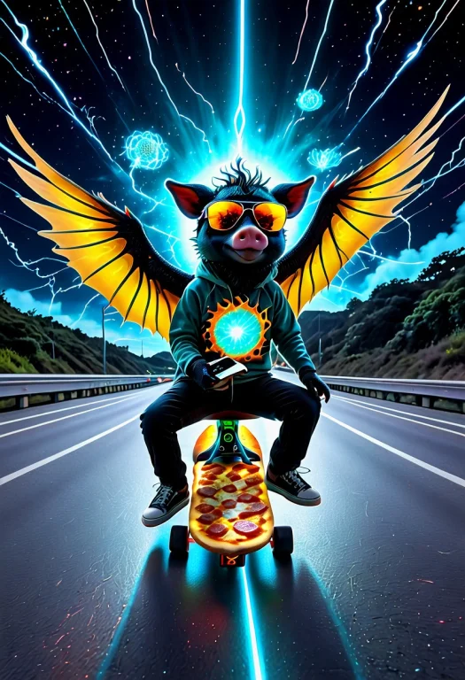 Masterpiece, Best Quality, Score9, Score8, Bird Riding A Ska...