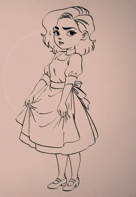 Annemarie, Solo, Standing, Circle Dress, Maryjane Shoes, Apr...
