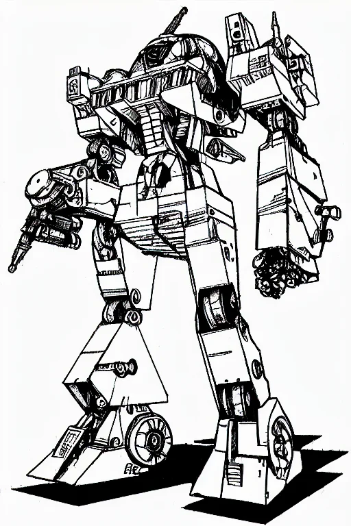 Mechbattletechclassictr3025,greyscale, Monochrome, Mecha, Ai...