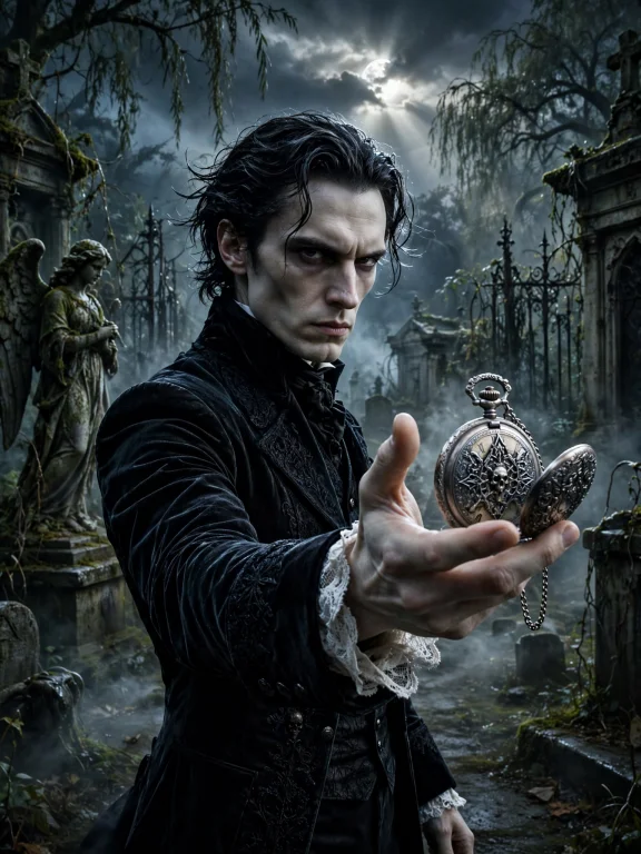 A Pale Gothic Aristocrat With Sharp Features And An Intense...