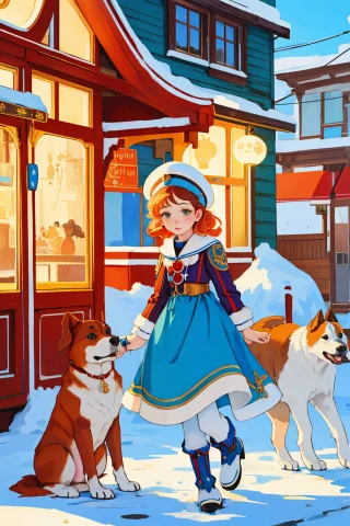 1girl, Loraleviathan0.8, Designed By Gerda Wegener, Dogs Art... — Stable Diffusion AI Prompt: 1girl, , designed by Gerda Wegener, dogs art, Flat "Hey Mickey, you're so fine,...