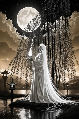 Portrait, Inkplash Art On Rice Paper, Sepia, Linquivera, Ink... — Stable Diffusion AI Prompt: portrait, Inkplash art on rice paper, sepia, linquivera, Ink illustration, (anim...