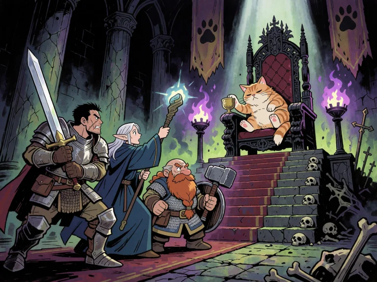 An Illustration Of A Fantasy Adventurer Party Ready For An E...